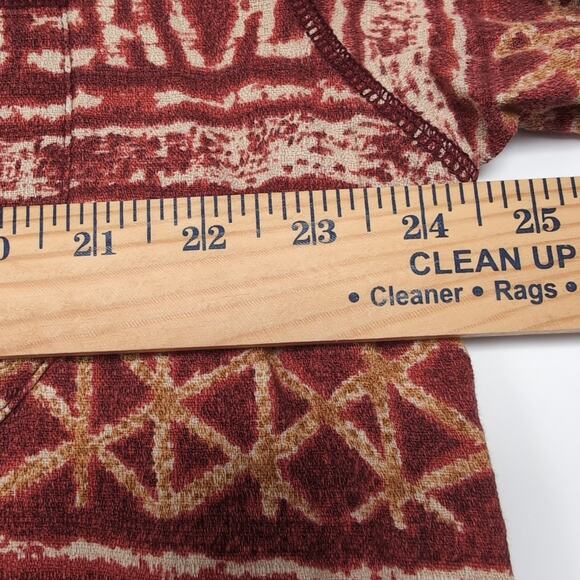 VTG The Territory Ahead Camp Shirt Mens XL hi Rust Tan Geometric Print Button Up - Picture 12 of 14